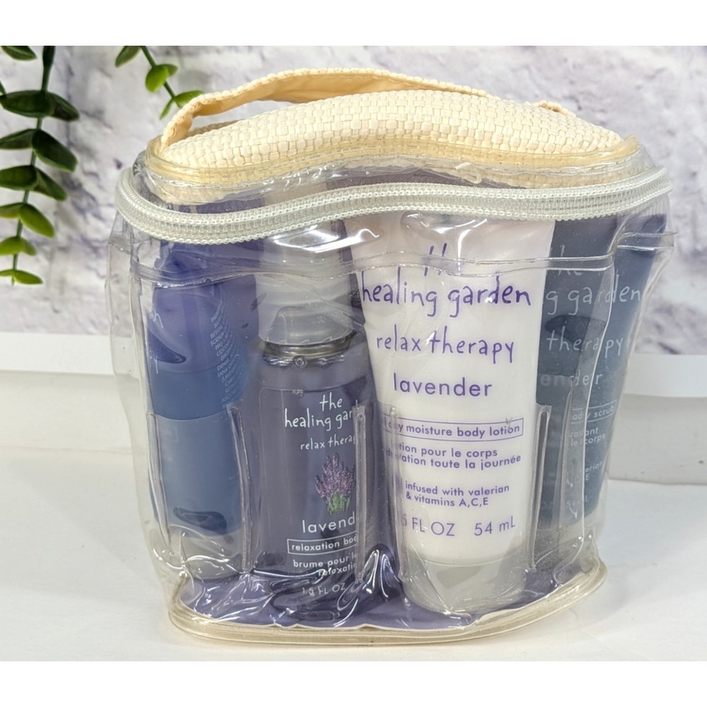 🪻Vntg The Healing Garden Lavender Relax Therapy Body Mist Lotion Wash Gift Set